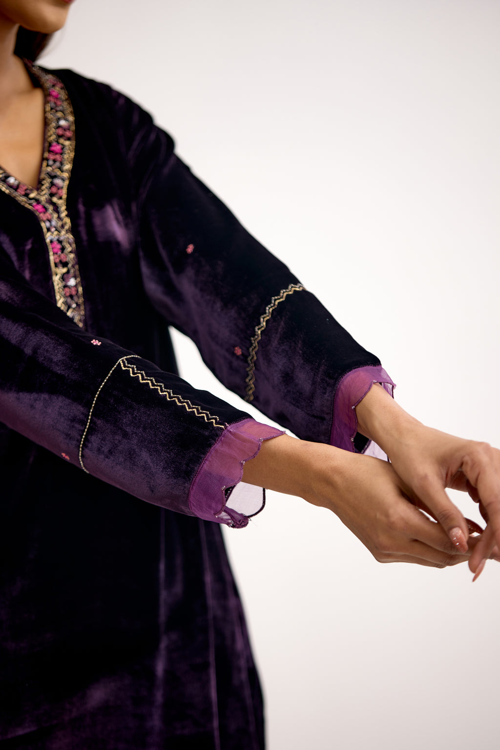 Velvet Royale Resham Zardosi Co-Ord Set