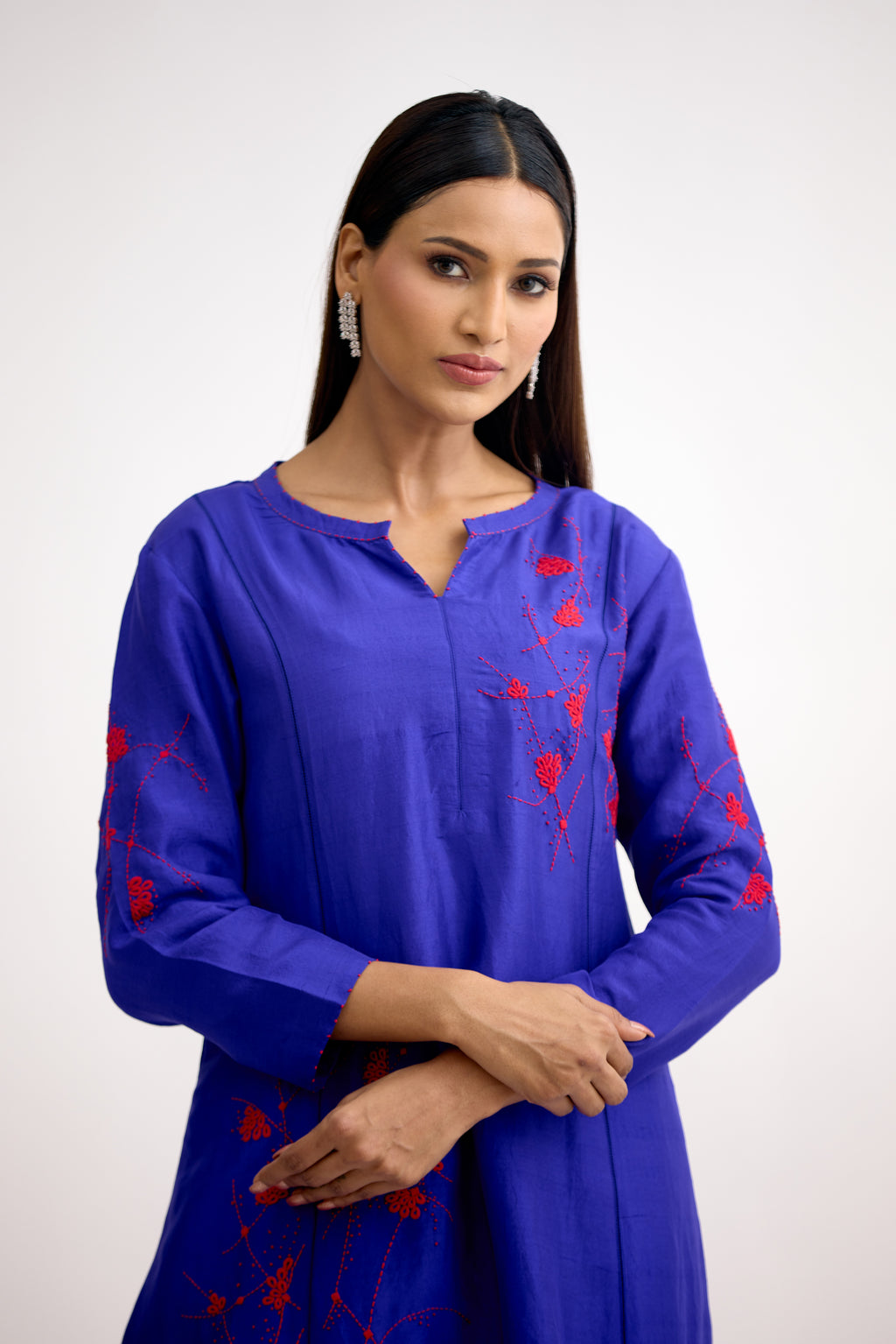 Rajsi Surkh Sutra Duppion Silk Co-Ord Set