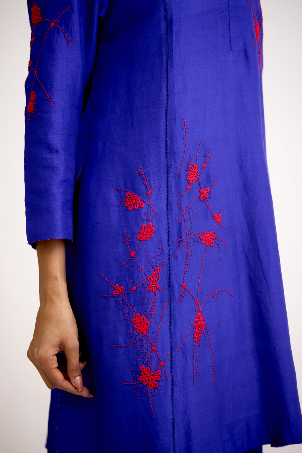 Rajsi Surkh Sutra Duppion Silk Co-Ord Set