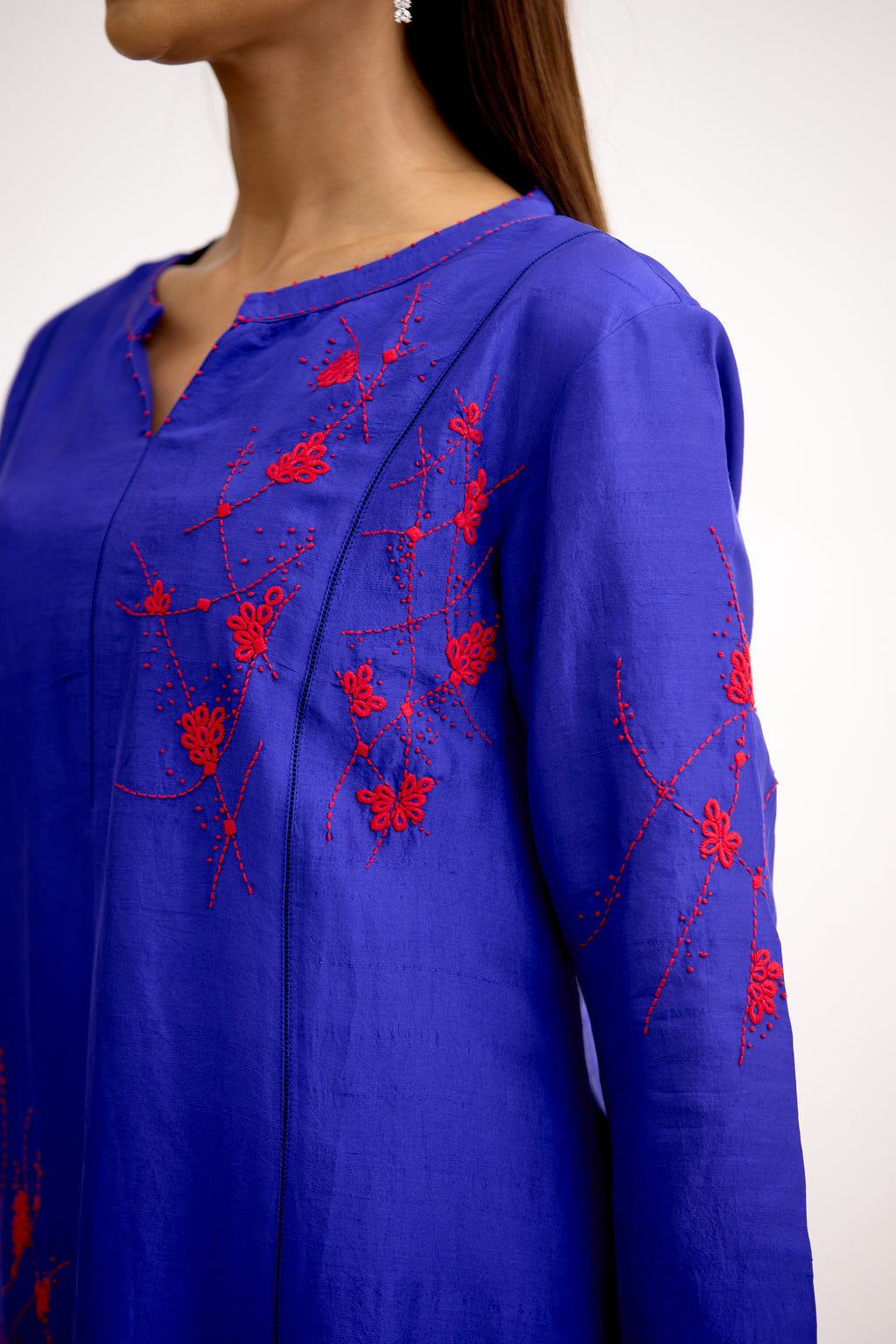 Rajsi Surkh Sutra Duppion Silk Co-Ord Set
