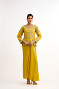 Rajsi Dabka Moti Silk Indo Western