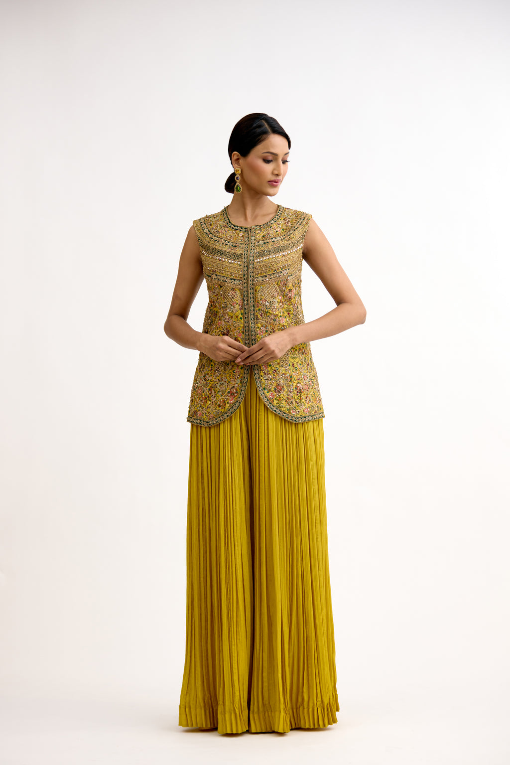 Shehzaadi Dabka & Moti Silk Indo Western