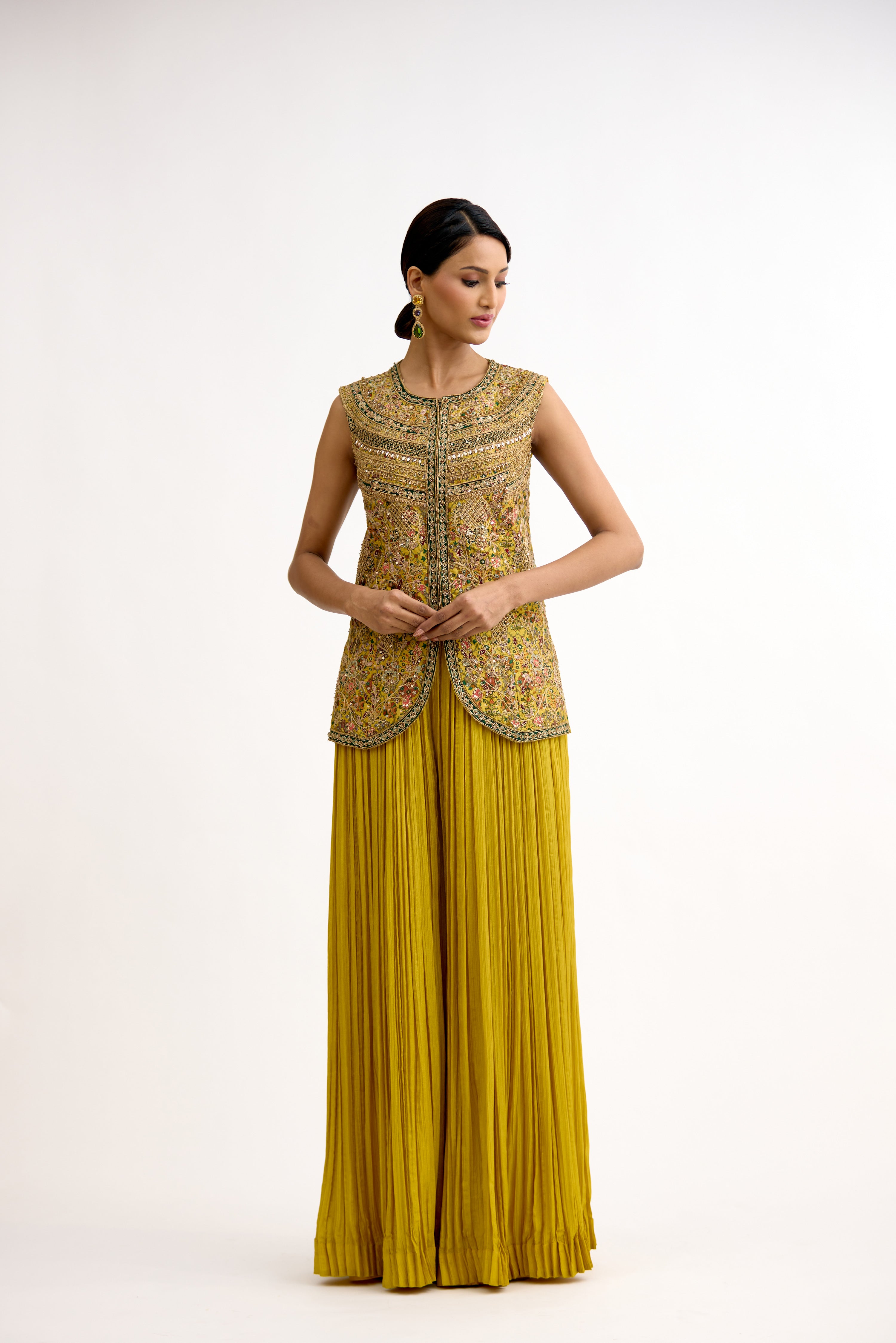 Shehzaadi Dabka & Moti Silk Indo Western