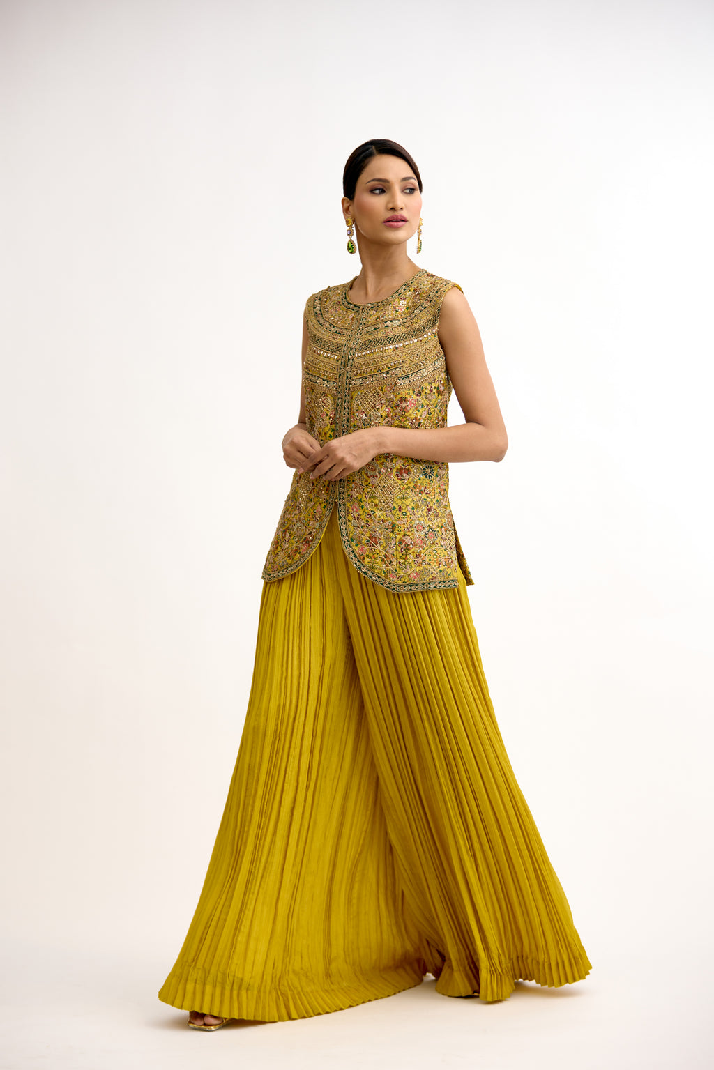 Shehzaadi Dabka & Moti Silk Indo Western