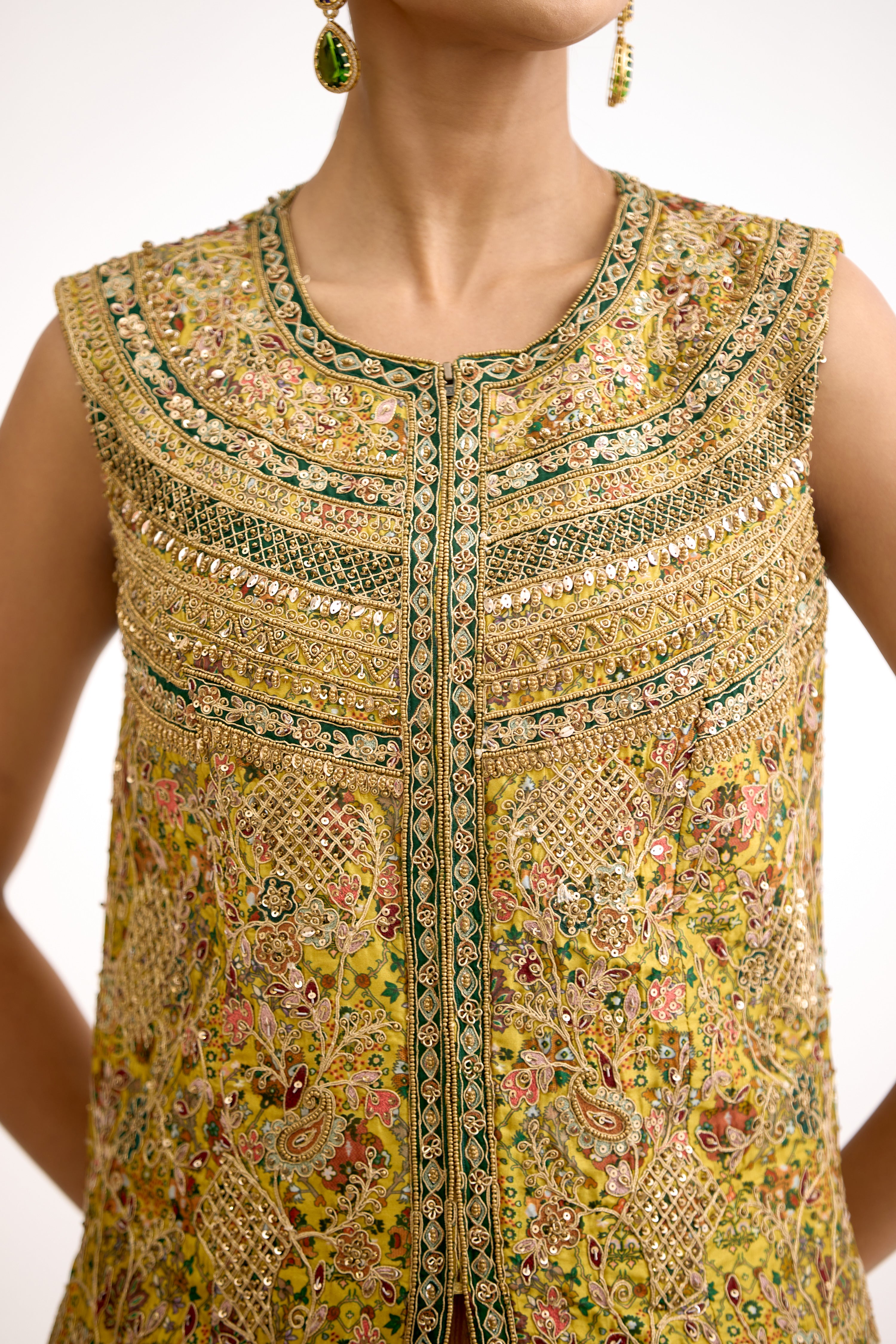 Shehzaadi Dabka & Moti Silk Indo Western