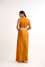 Saanjh Shimmer Indo Western With Cape Set