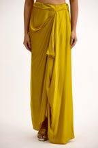 Noor-e-Organza Satin Silk Indo Western With Cape Set