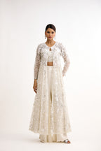 Begum Royale Cutdana Handcrafted Indo-Western With Cape Set