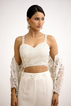 Begum Royale Cutdana Handcrafted Indo-Western With Cape Set