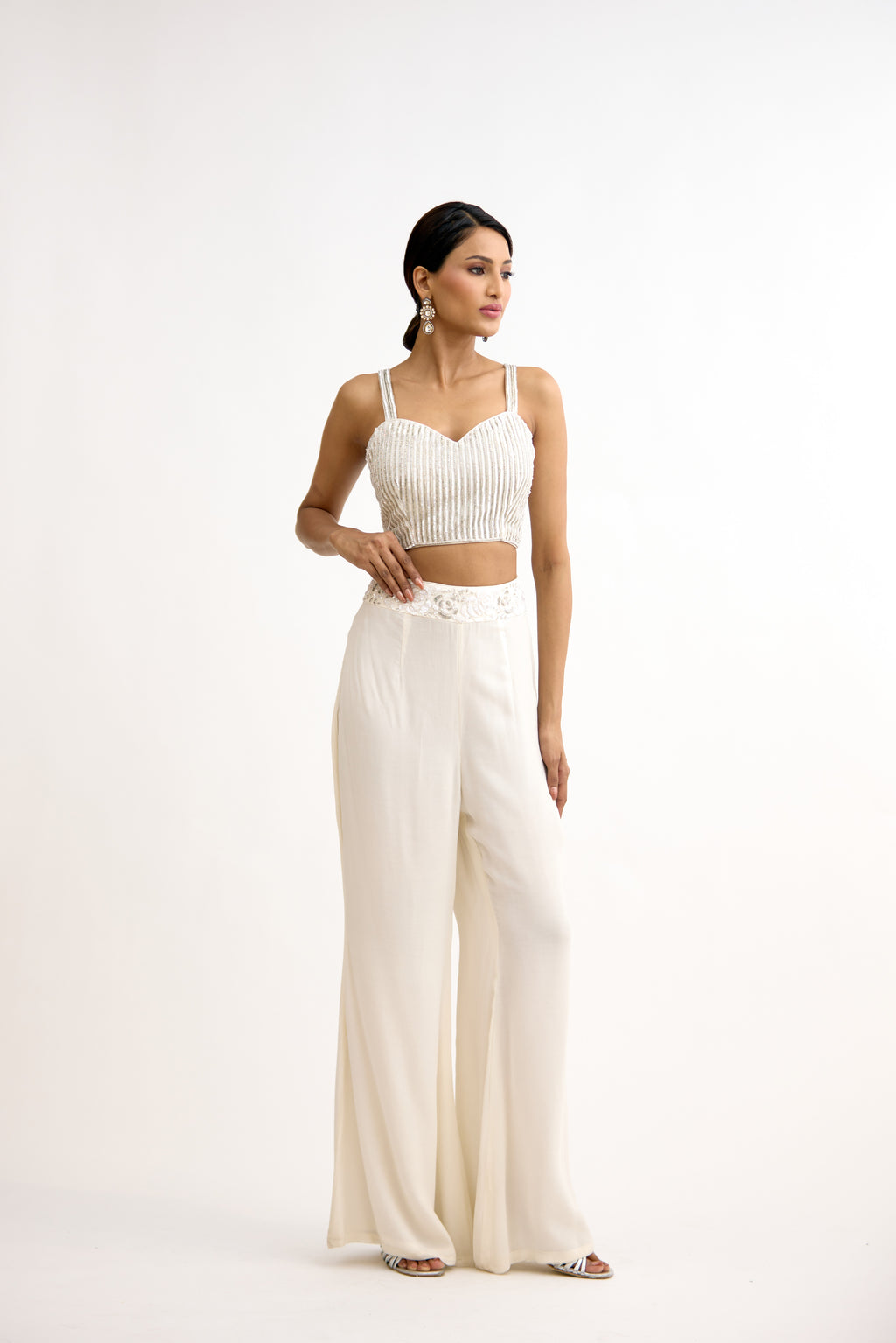 Begum Royale Cutdana Handcrafted Indo-Western With Cape Set
