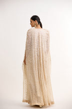 Noorani Sparkle Cutdana Cape Style Saree Set