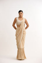 Noorani Sparkle Cutdana Cape Style Saree Set