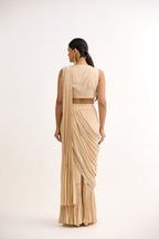 Noorani Sparkle Cutdana Cape Style Saree Set