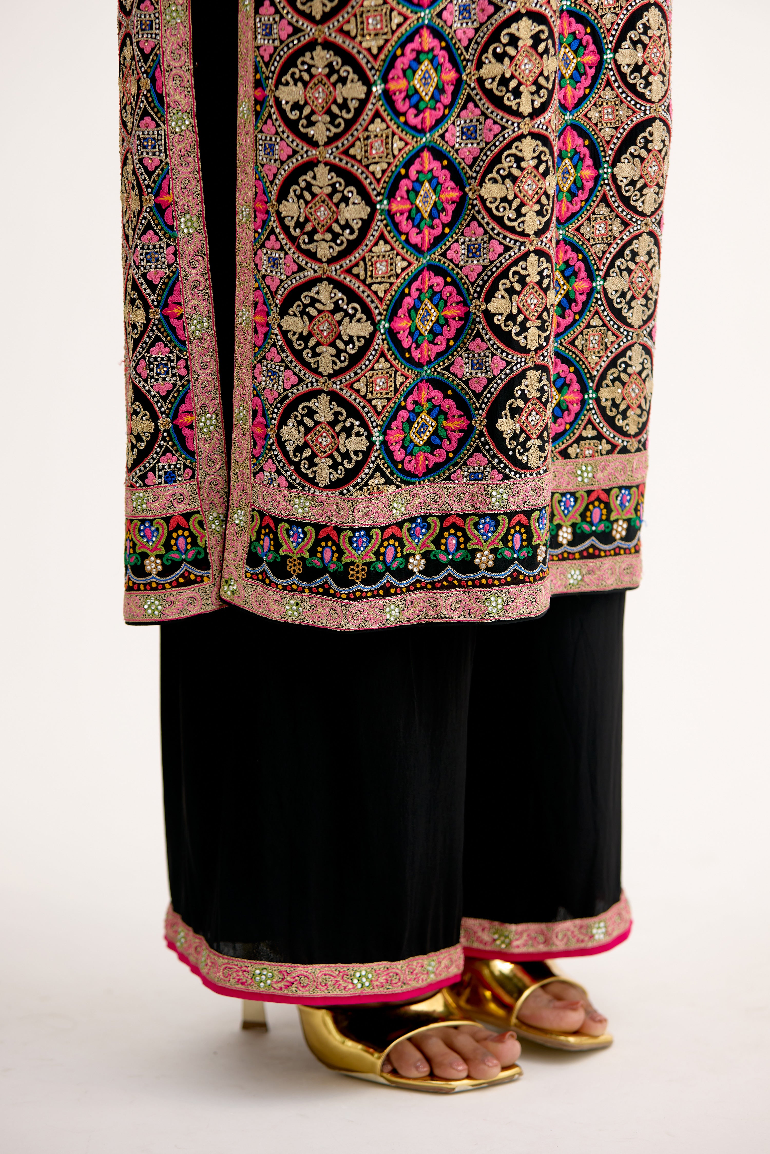 Ziva Crystal Zari Suit Set