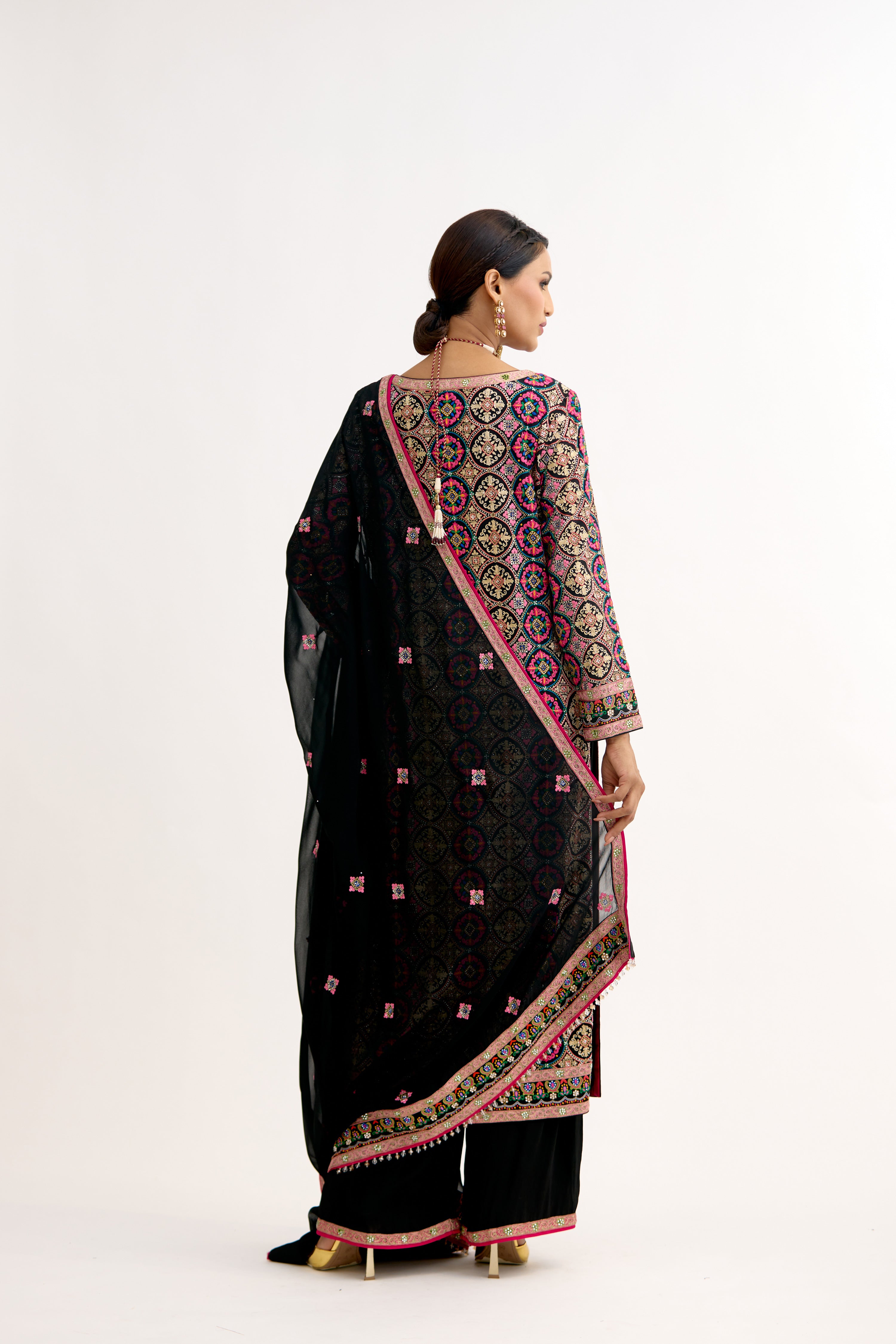 Ziva Crystal Zari Suit Set
