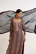 Ziva Crystal Zari Suit Set