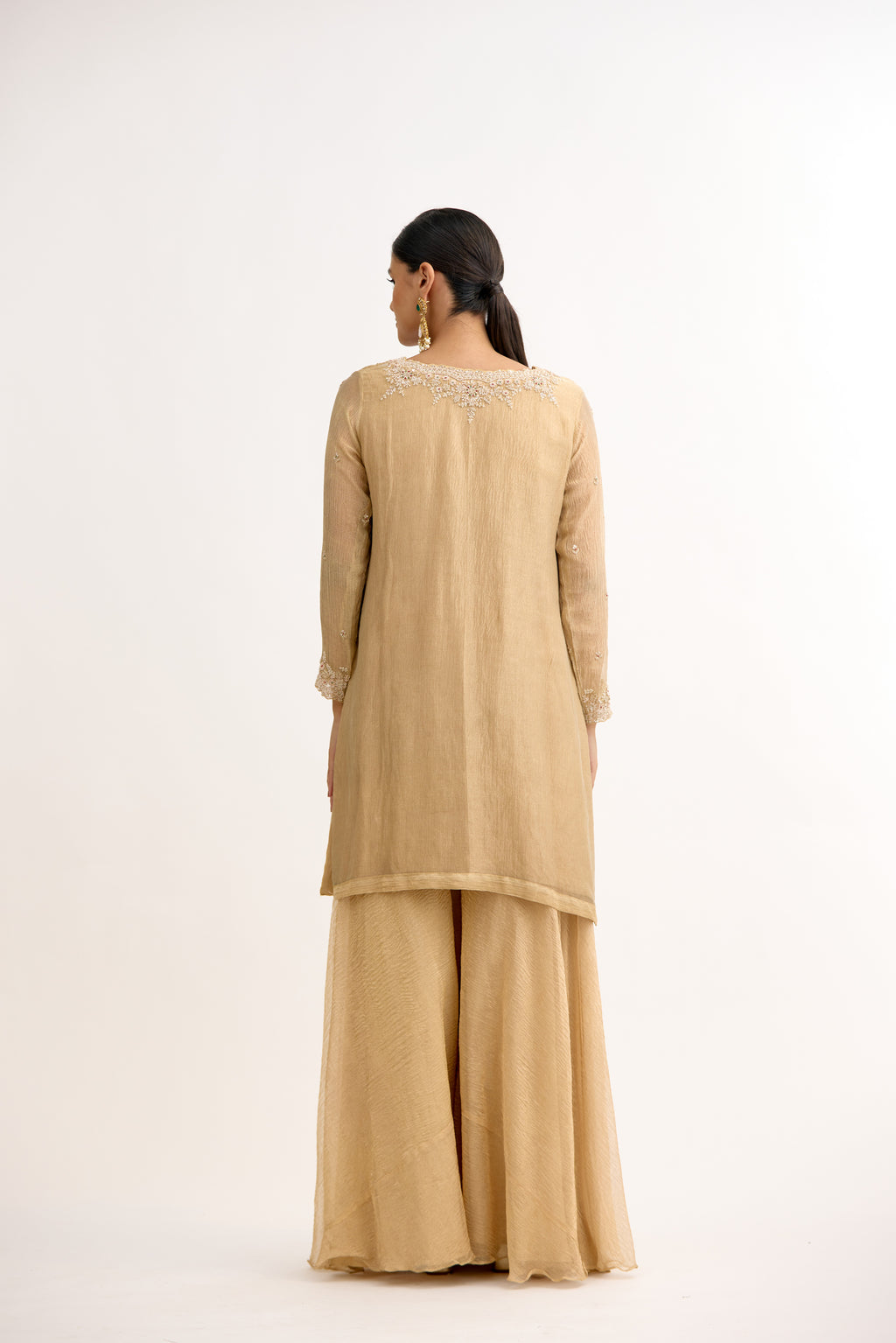 Aarzoo-e-Zar Tissue Sharara Suit Set