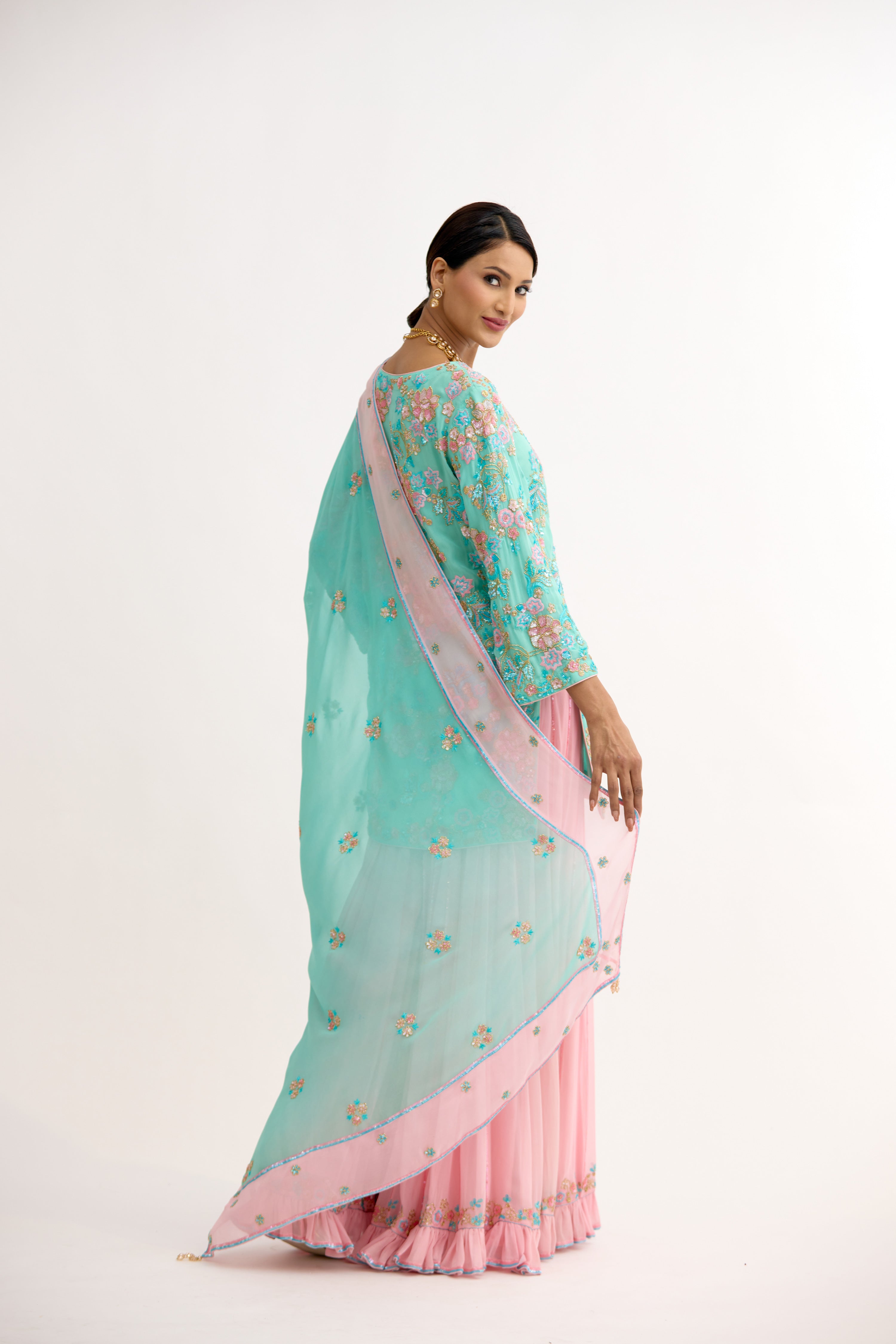 Jahanara Sequins Sharara Suit Set