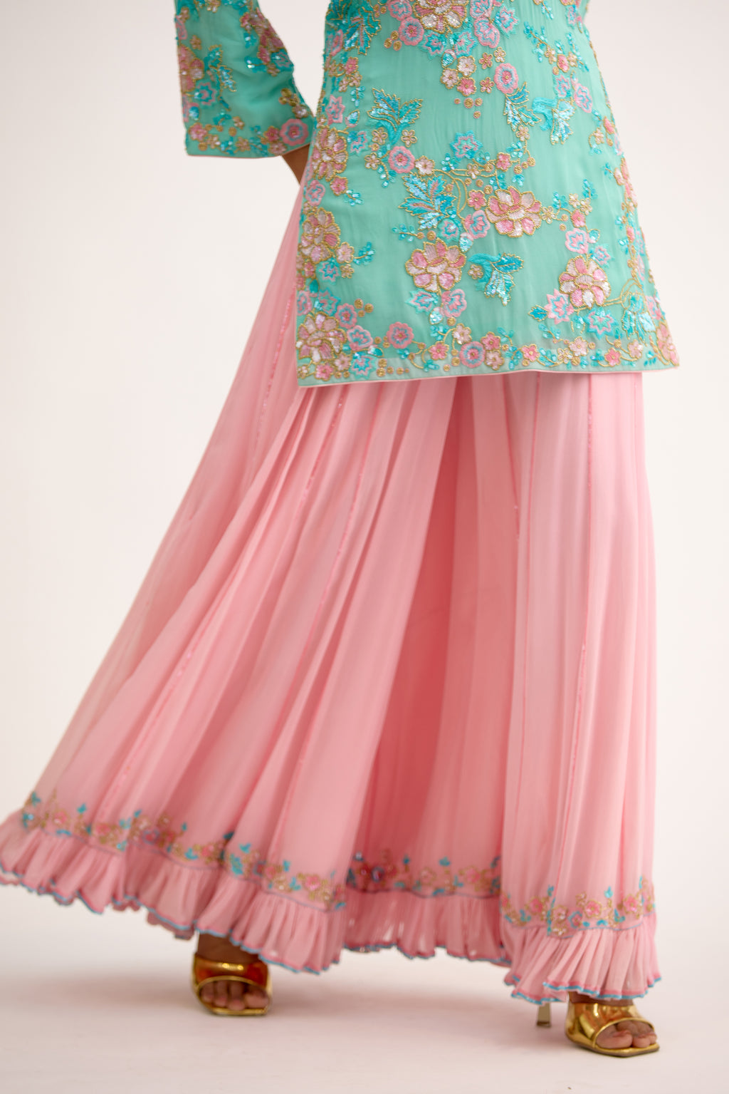 Jahanara Sequins Sharara Suit Set