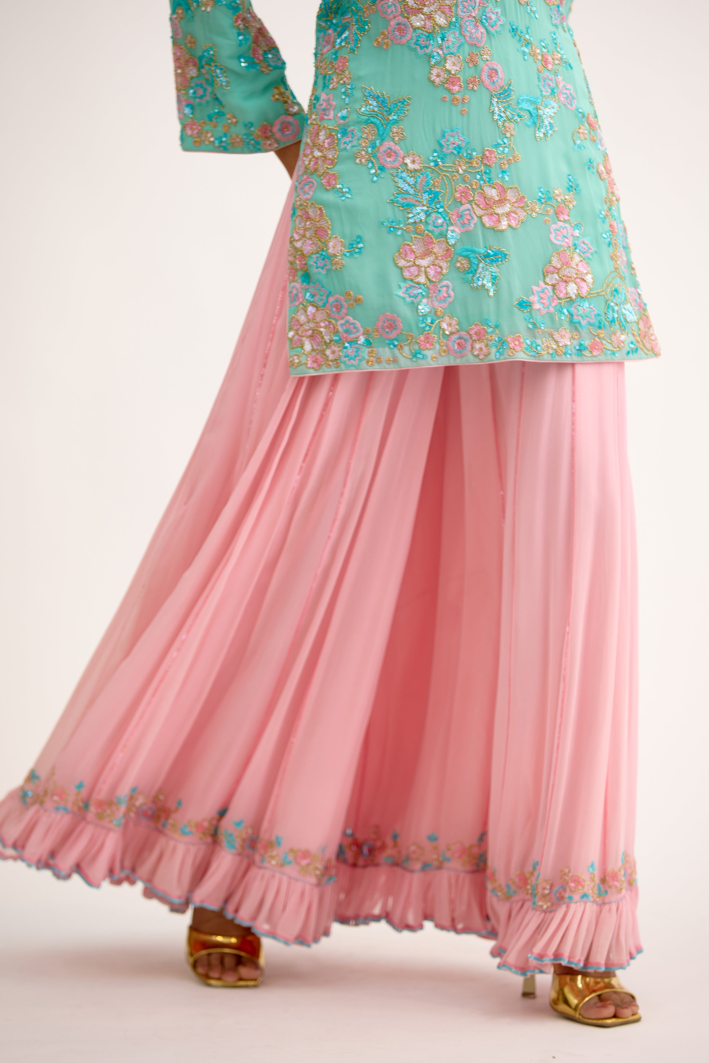 Jahanara Sequins Sharara Suit Set