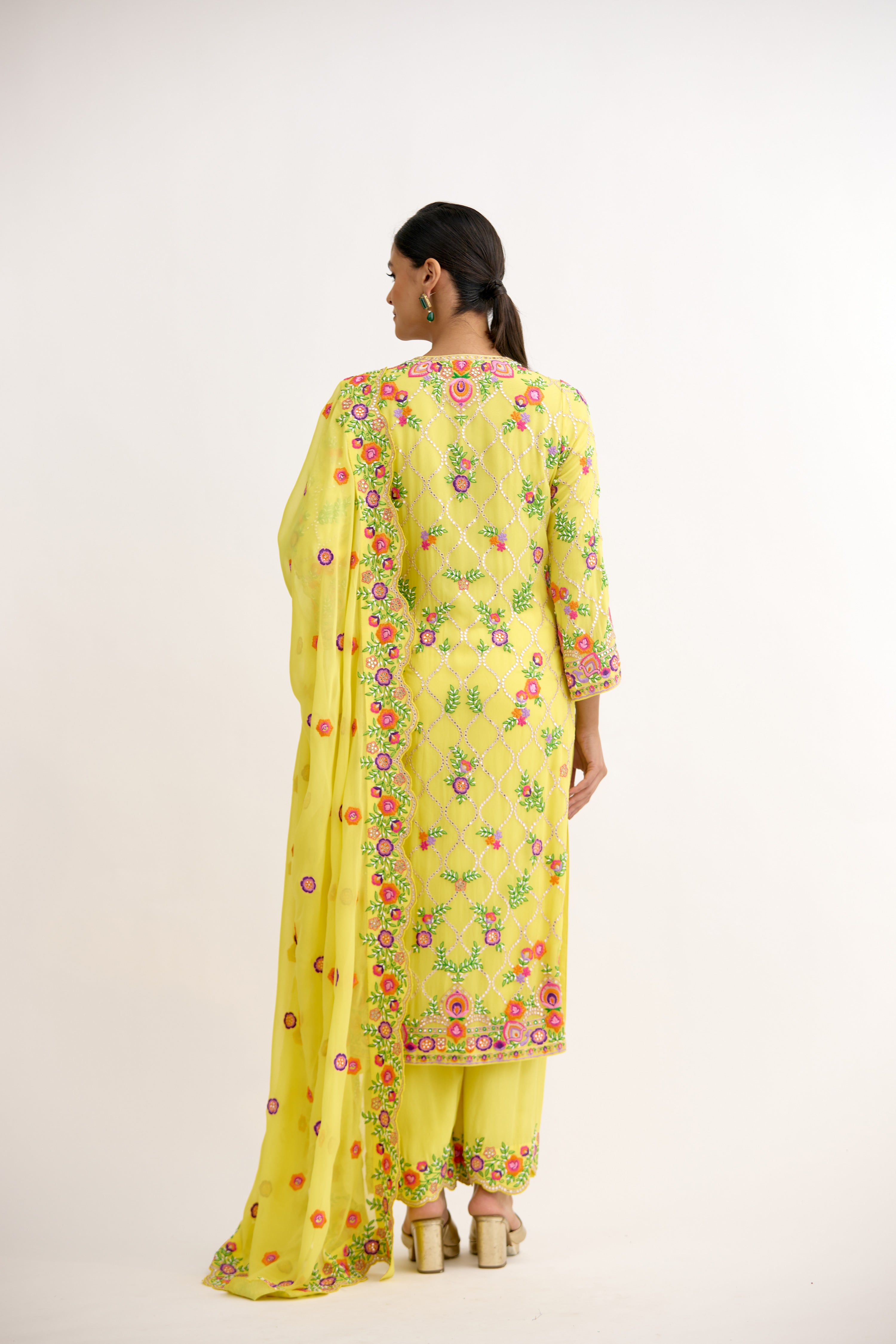 Rivaa Georgette Straight Suit Set