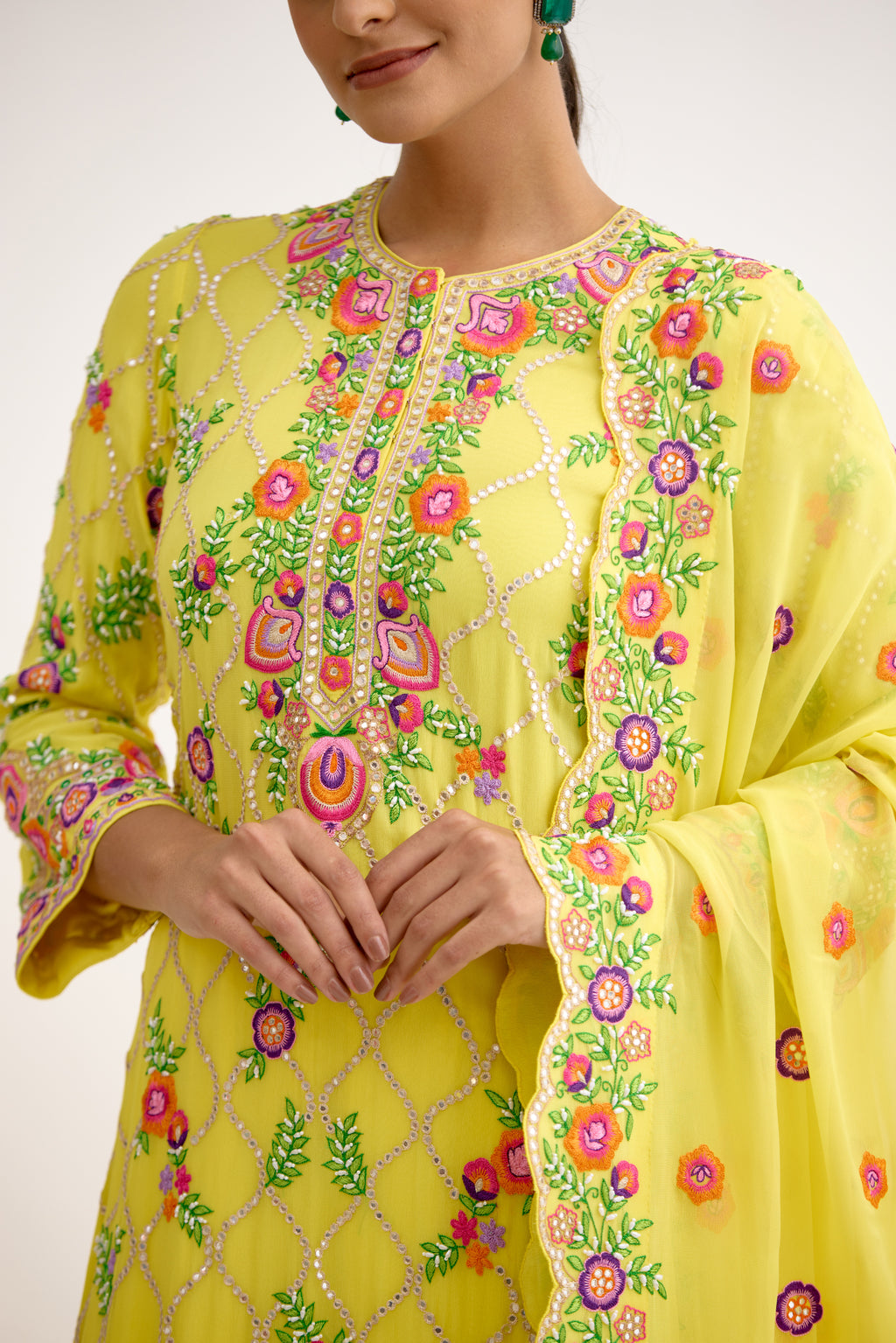Rivaa Georgette Straight Suit Set