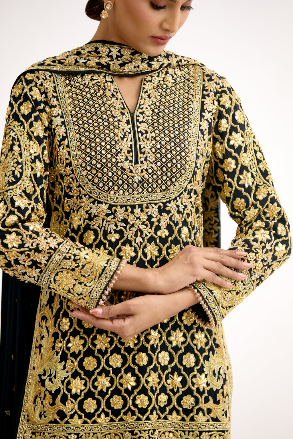 Shahi Zareen Frill Sharara Suit Set
