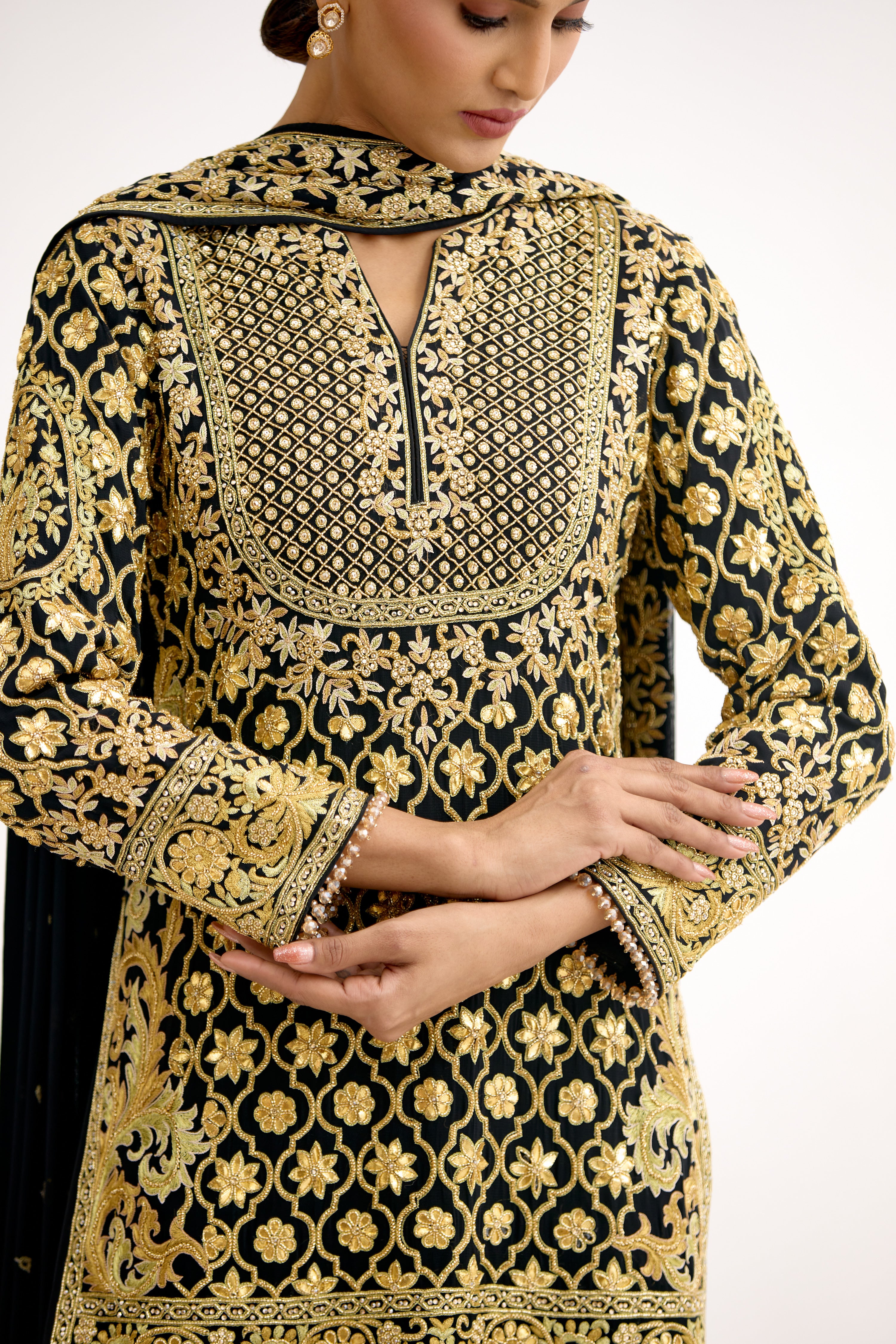 Shahi Zareen Frill Sharara Suit Set