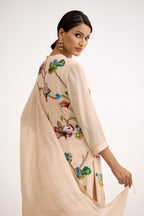 Phoolkari Darbar Multicolour Swarovski Sharara Suit Set