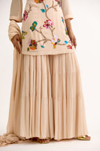 Phoolkari Darbar Multicolour Swarovski Sharara Suit Set