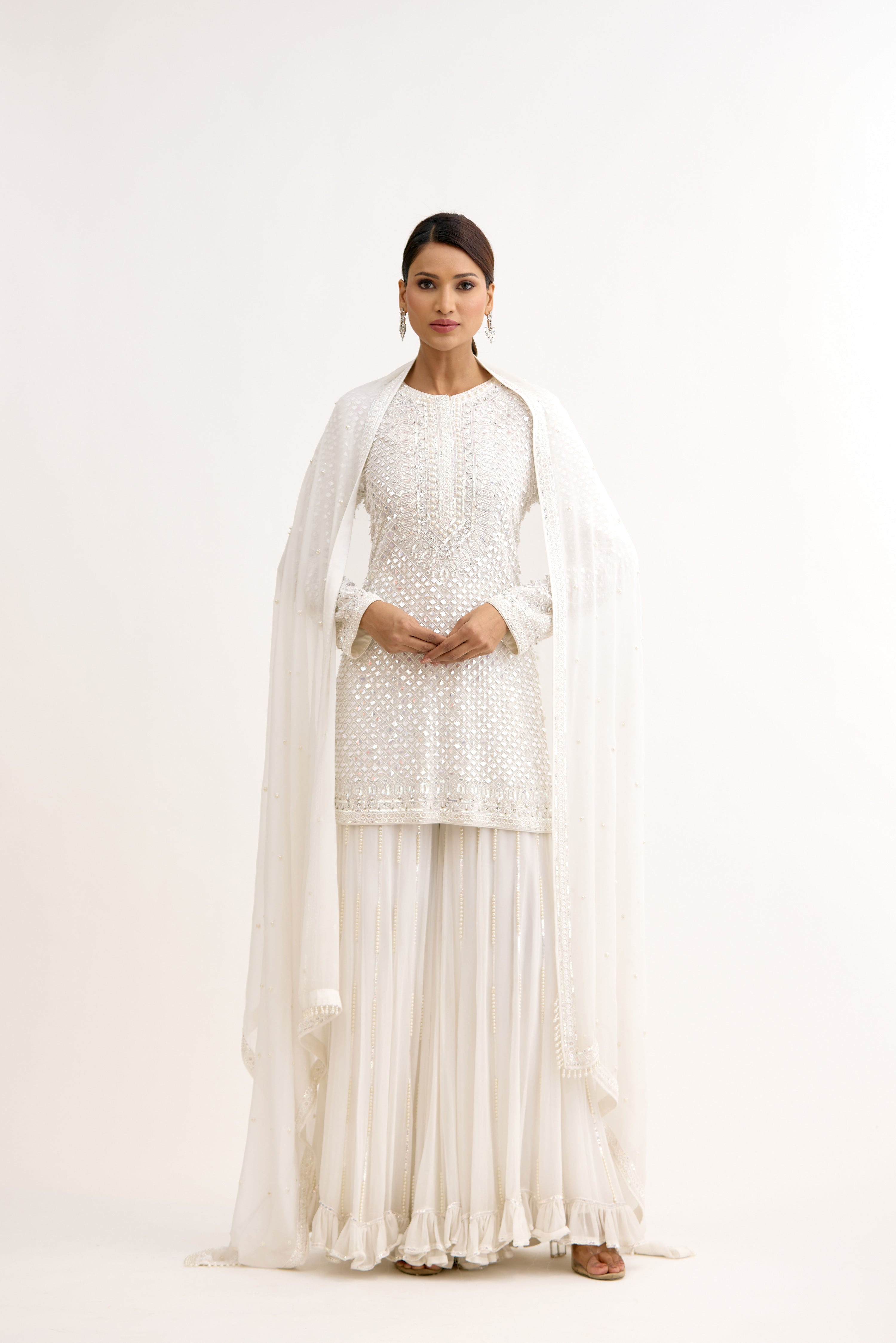 Swanoor Royal Frill Sharara Suit Set