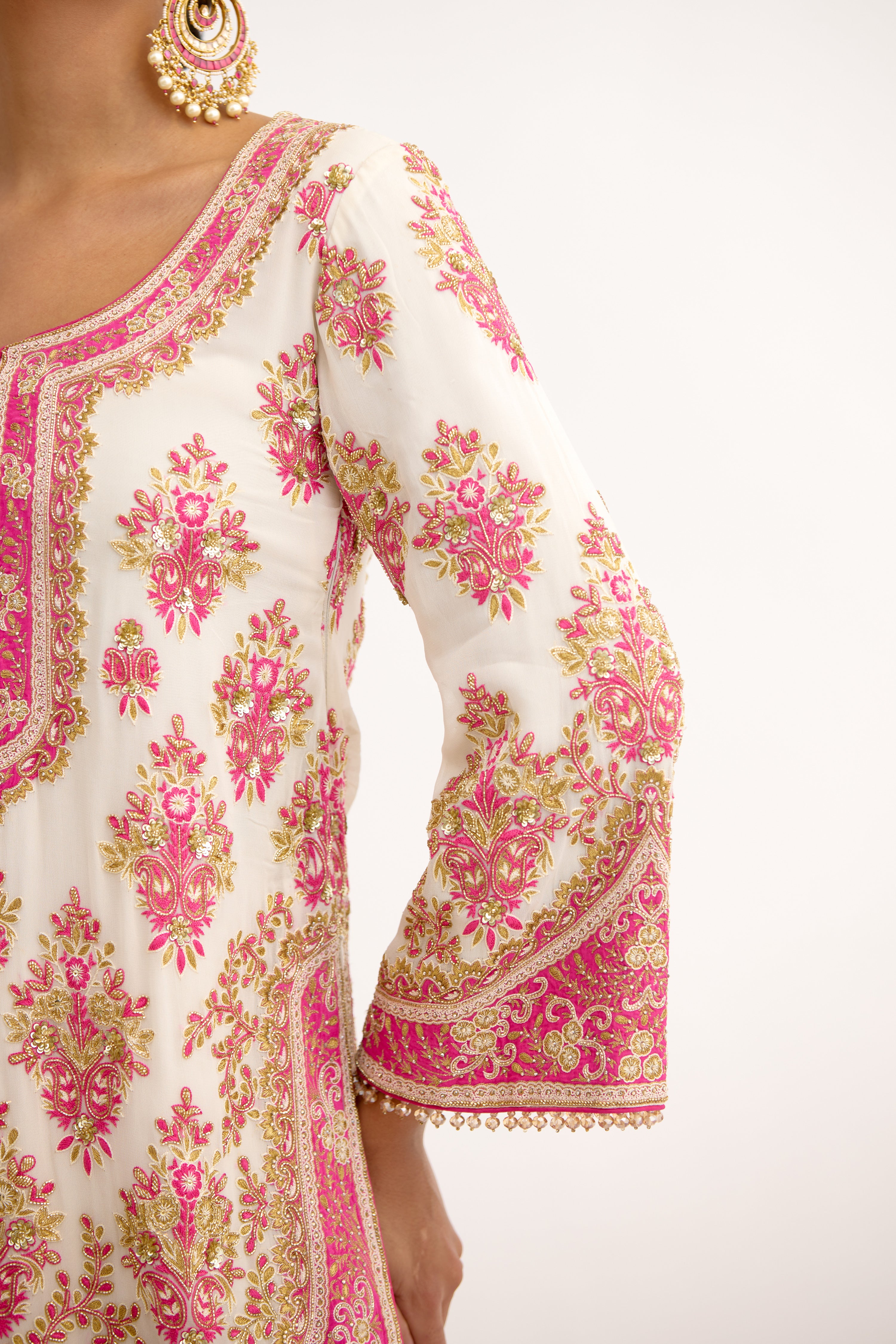 Adaa-e-Nawabi Georgette Sharara Suit Set