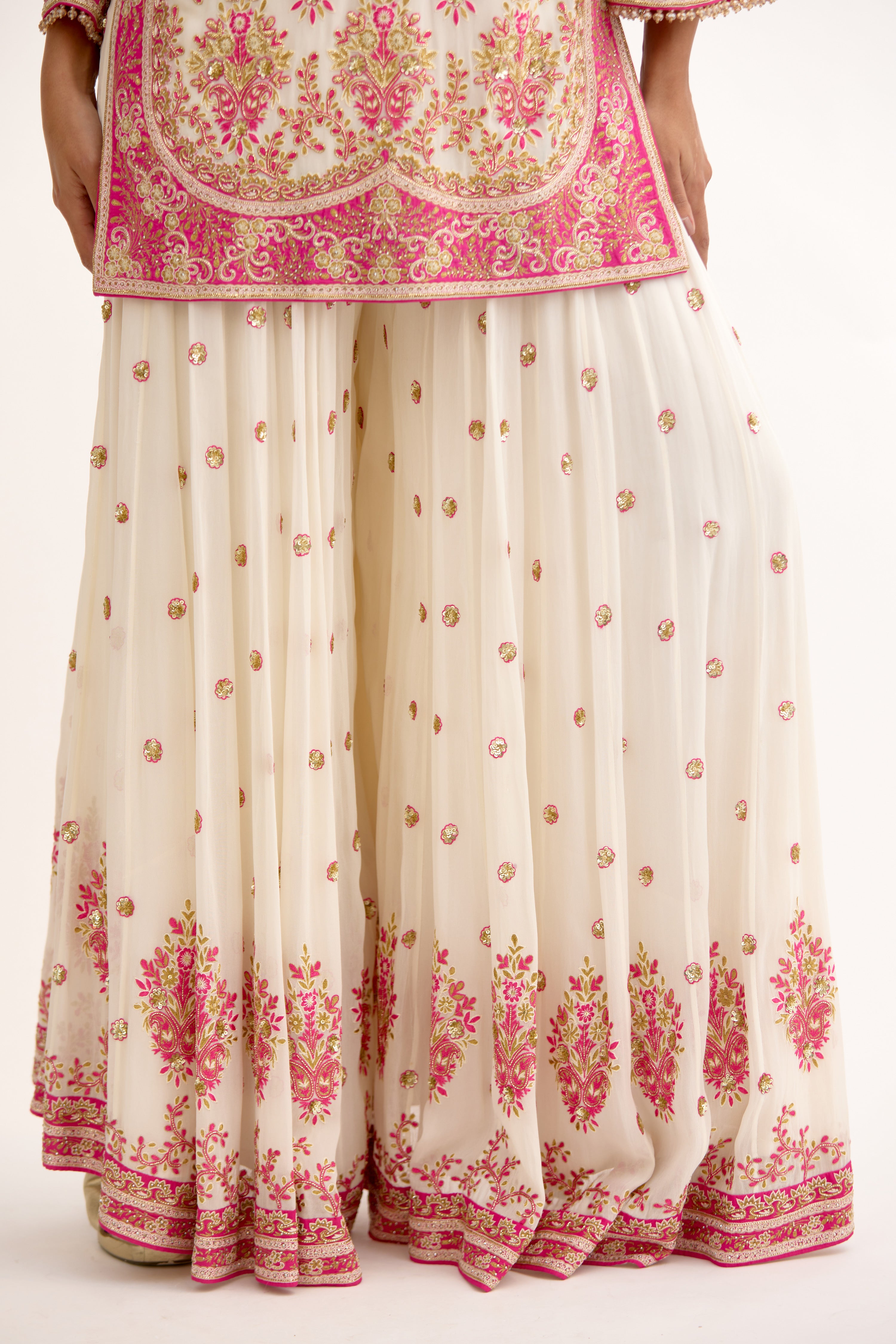Adaa-e-Nawabi Georgette Sharara Suit Set