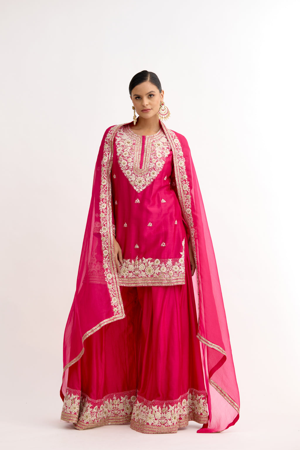 Ada-e-Begum Thread & Gotta Sharara Suit Set