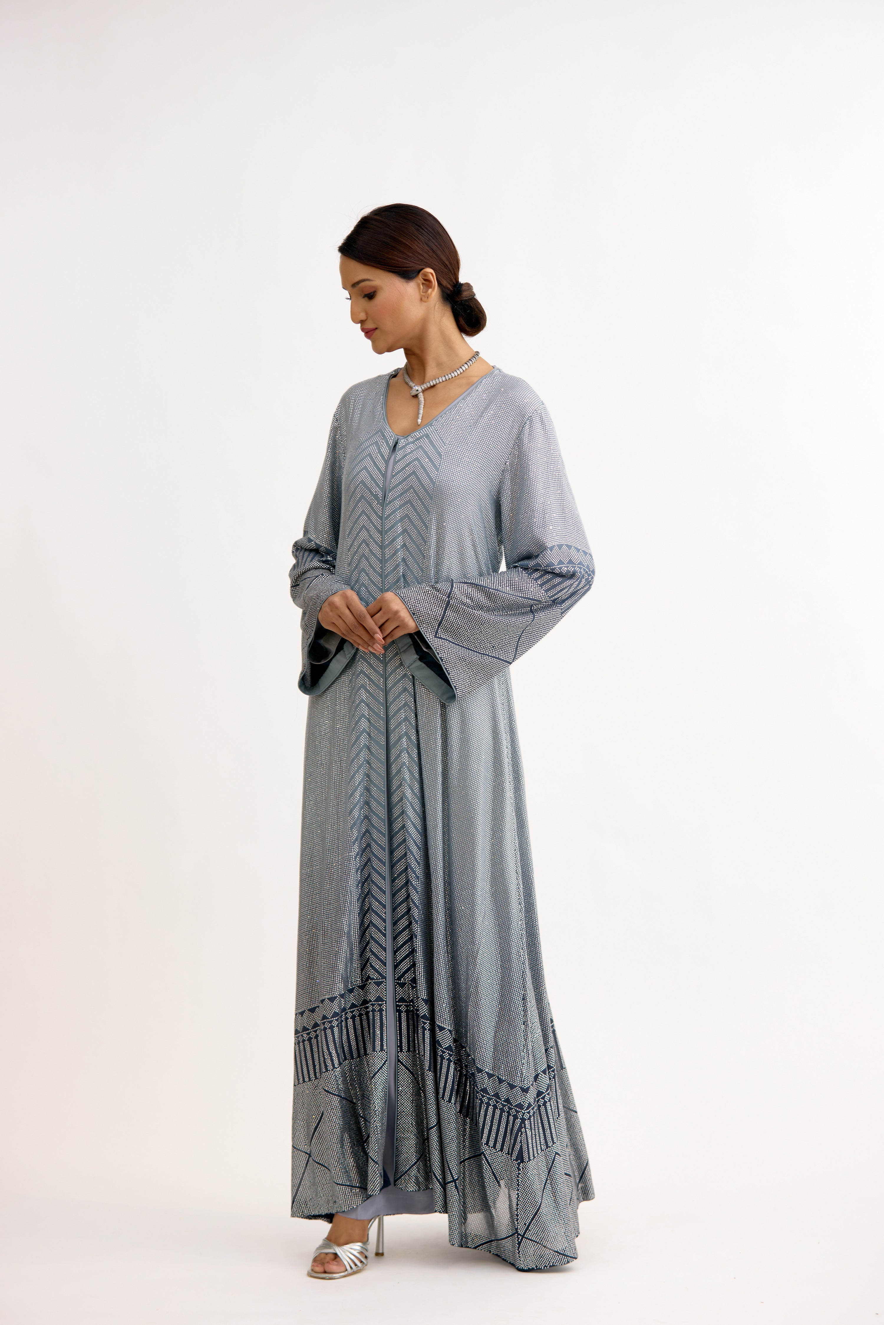 Elara Crystal Kaftan Dress