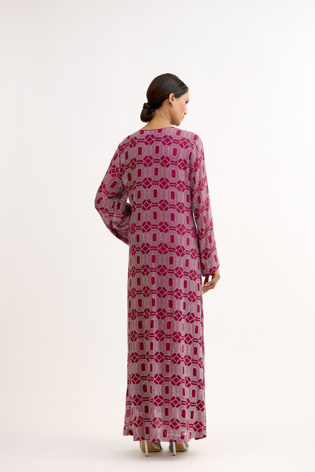 Zeenat-e-Sheesh Crystal Kaftan Dress