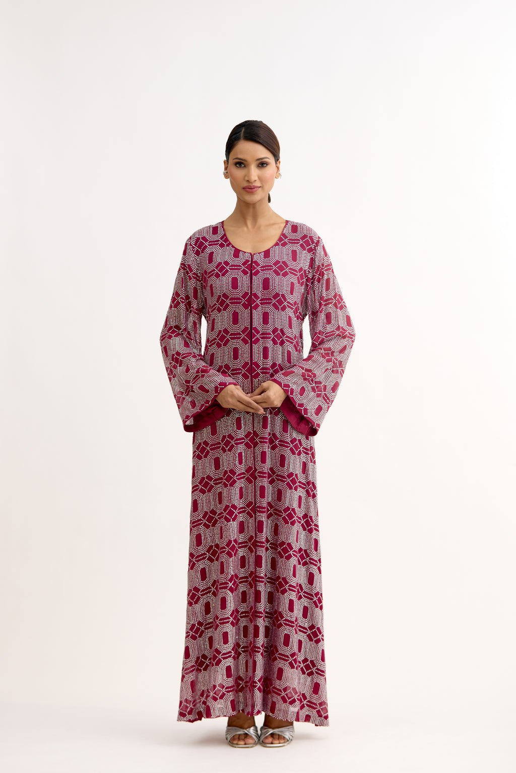 Zeenat-e-Sheesh Crystal Kaftan Dress