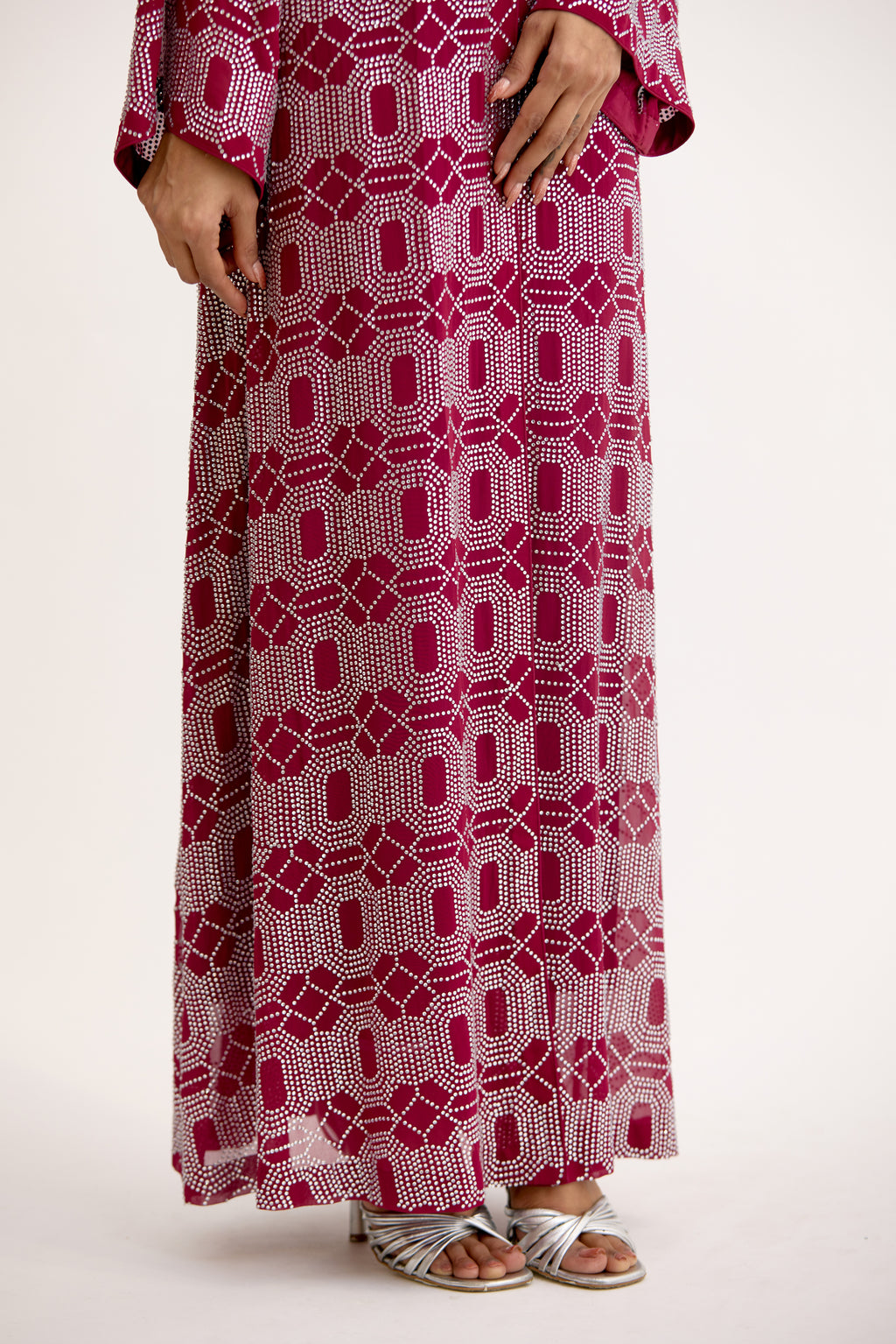 Zeenat-e-Sheesh Crystal Kaftan Dress