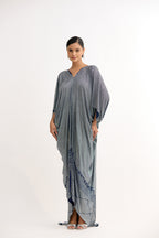 Evara Royale Crystal Cowl Dress