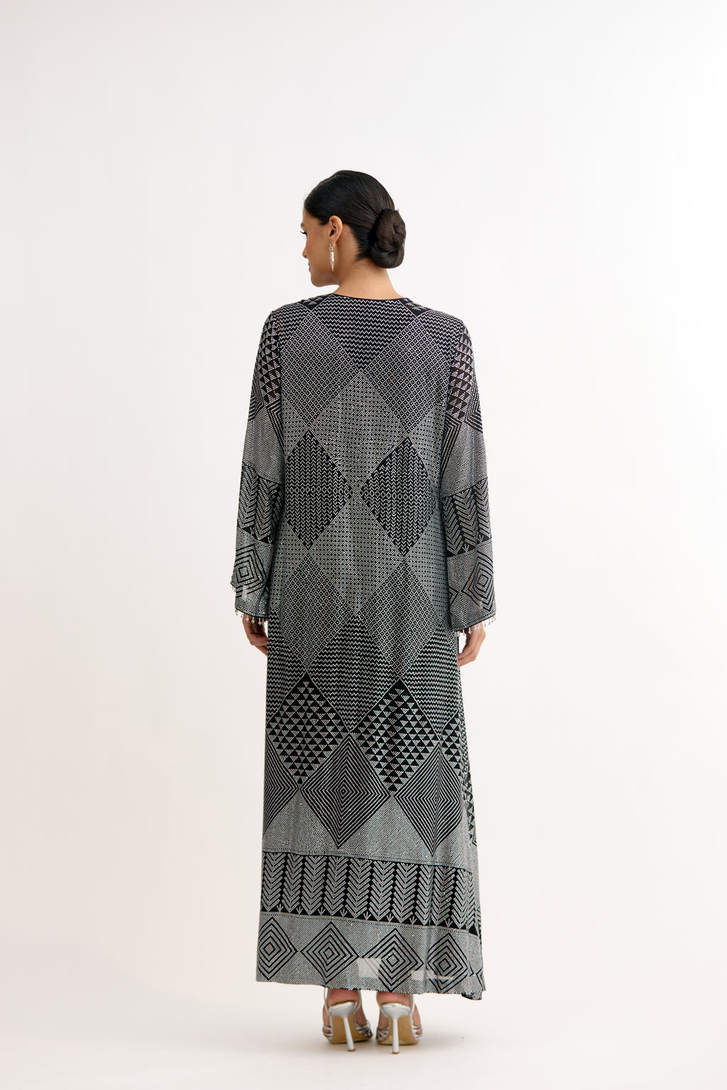 Evara Royale Crystal Cowl Dress