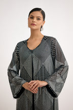 Crystal Mirage Tassel Cape Dress