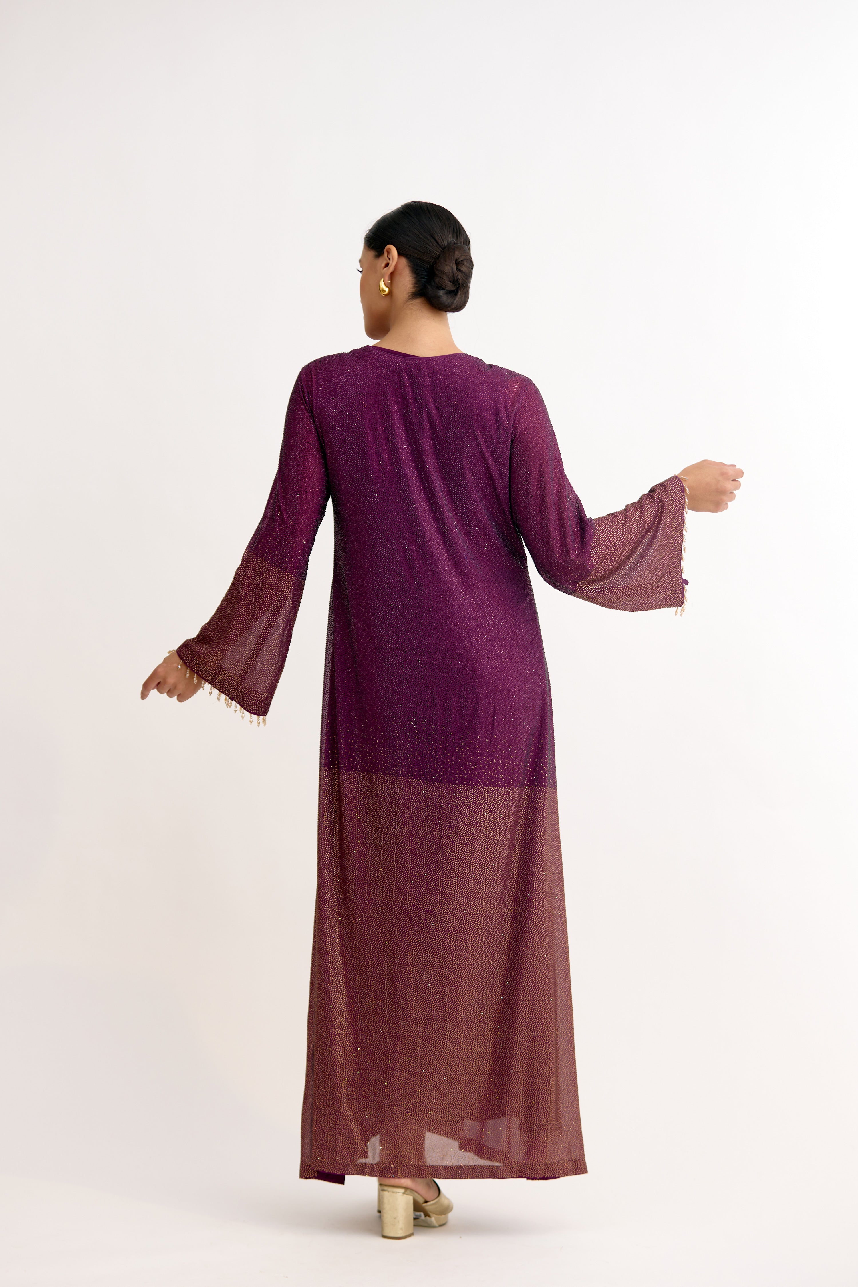 Riviera Crystal Tassel Cape Dress