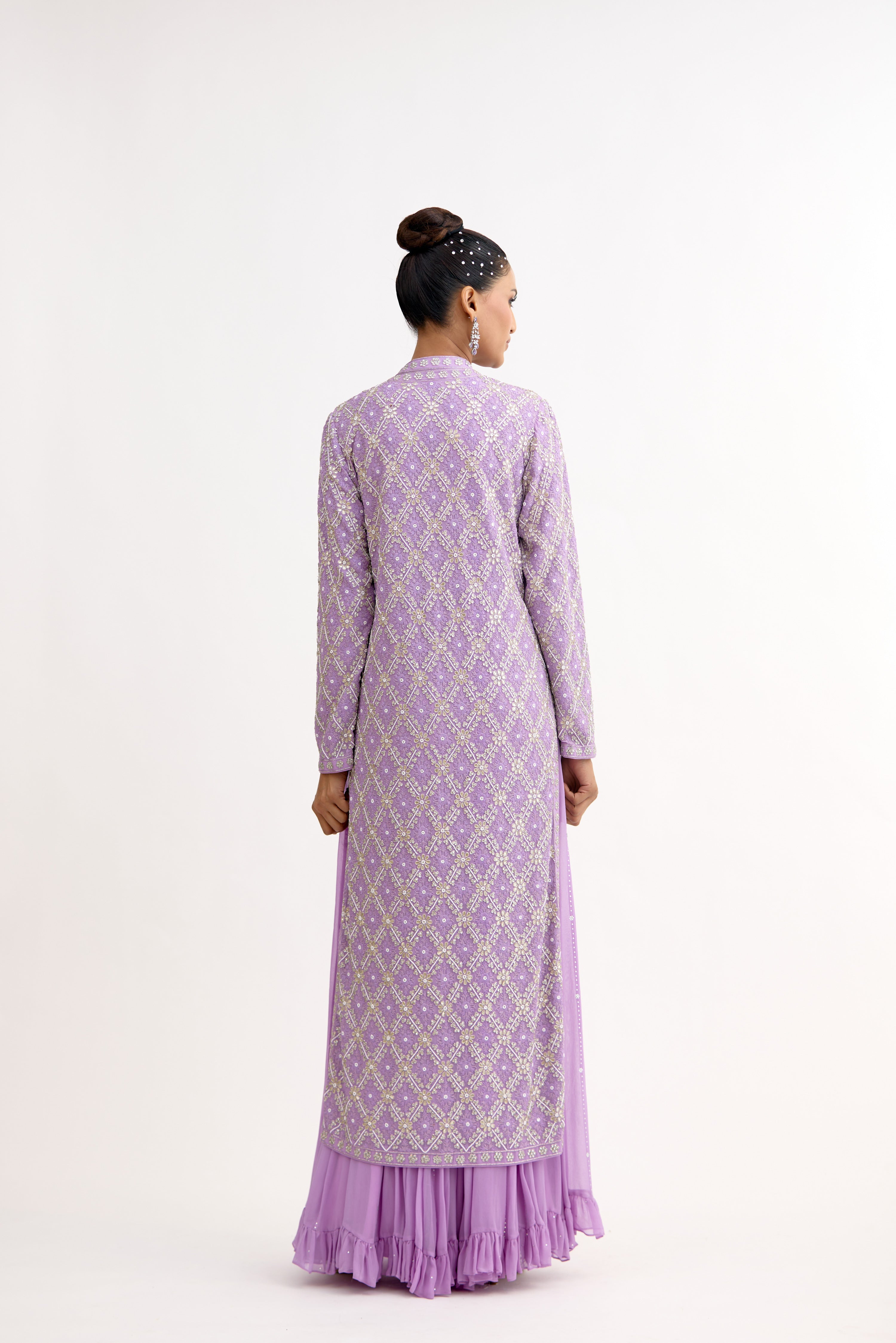 Crystal Riwaayat Georgette Sharara Suit Set