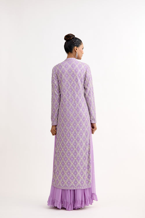 Crystal Riwaayat Georgette Sharara Suit Set