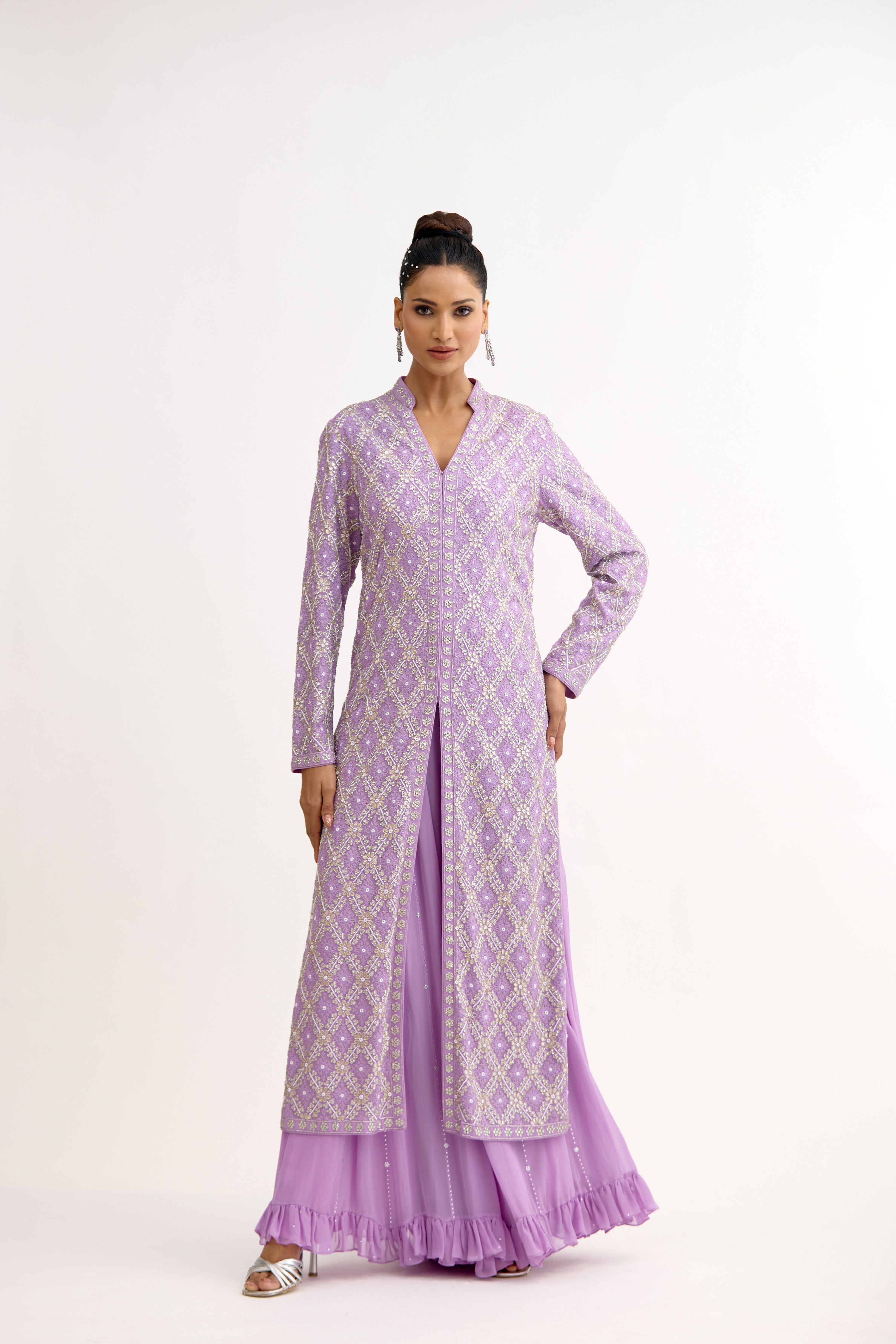 Crystal Riwaayat Georgette Sharara Suit Set