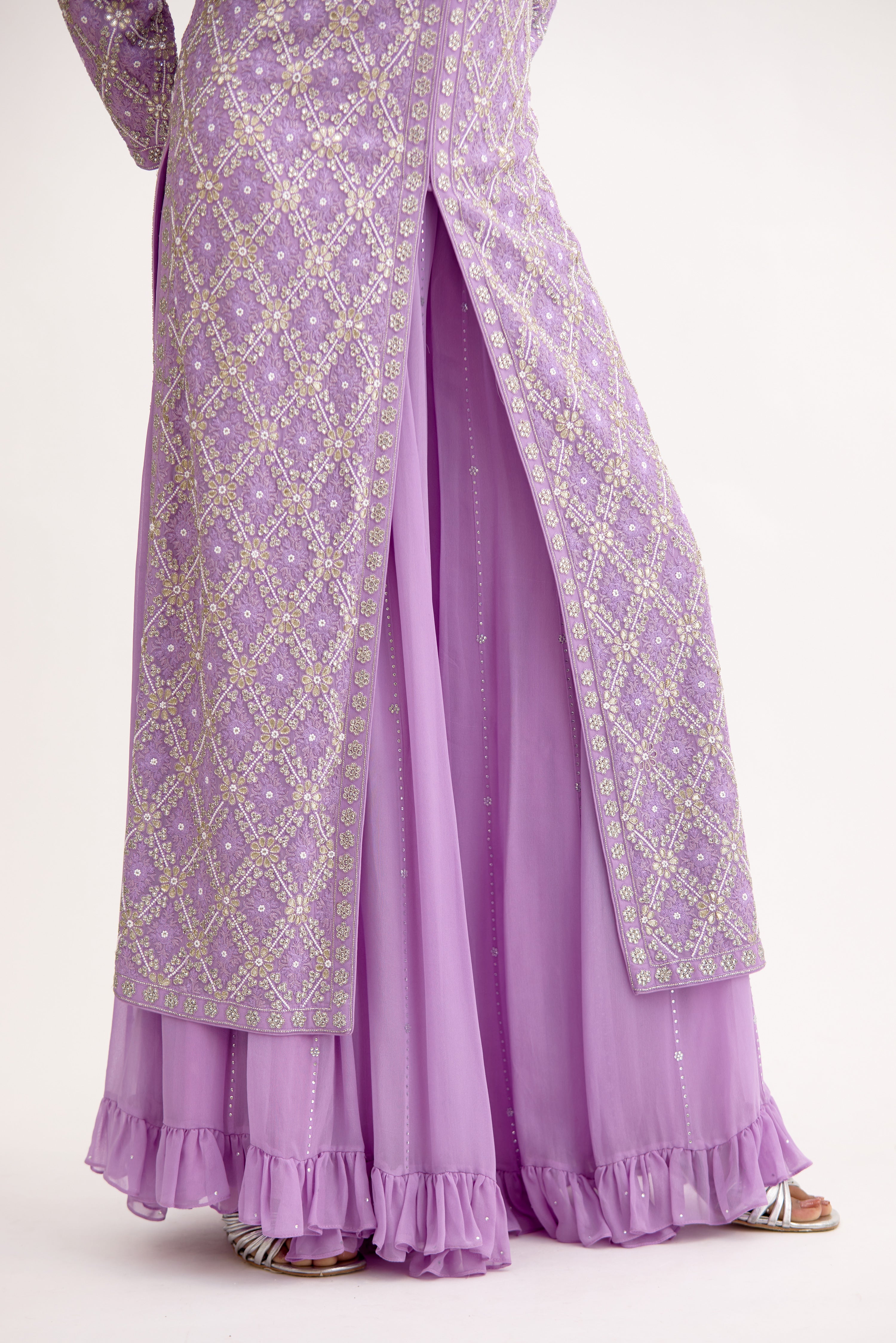Crystal Riwaayat Georgette Sharara Suit Set