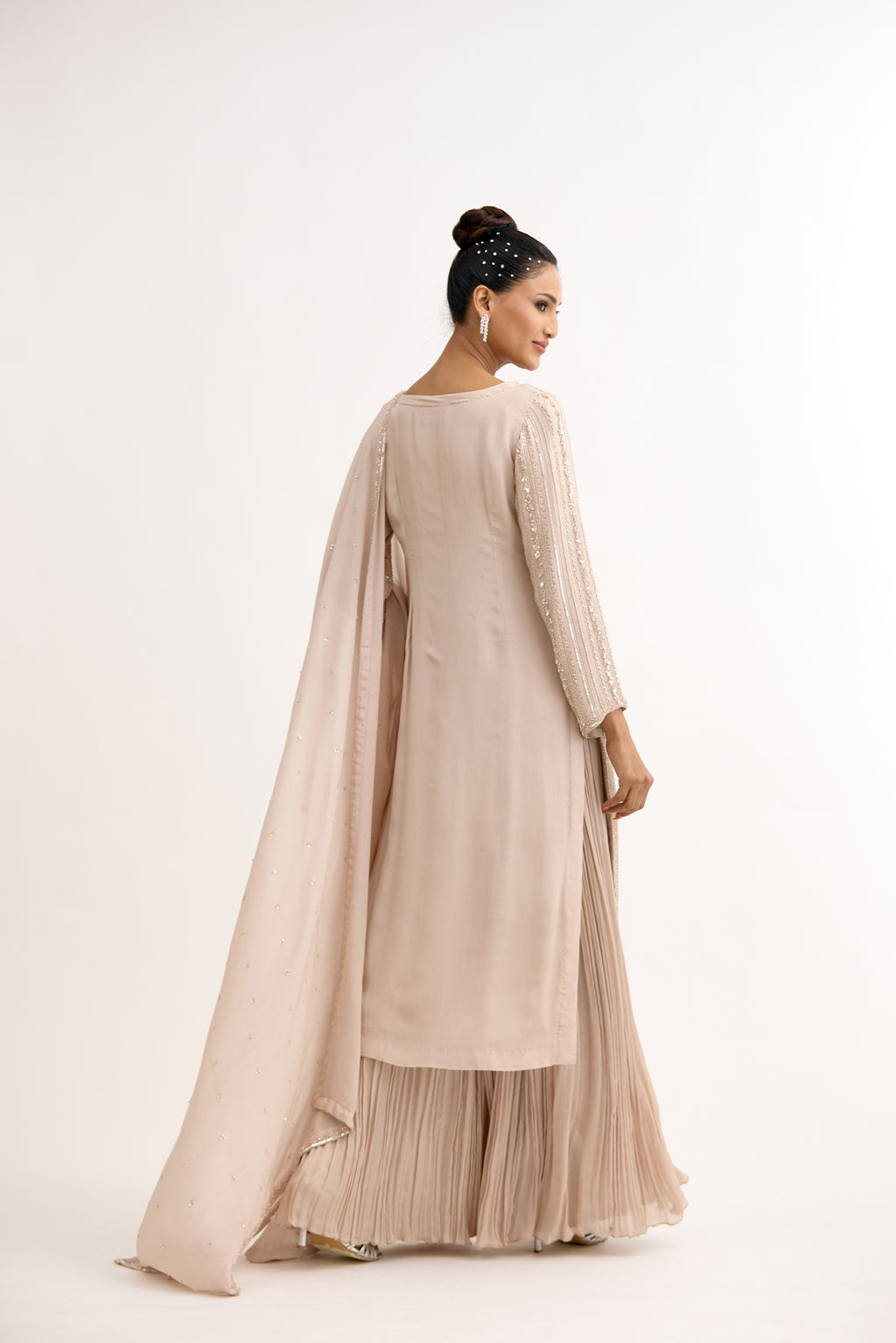 Inaya Hand-Embroidered Sharara Suit Set