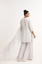 Aaira Sheesh Pearl Dabka Sharara Suit Set