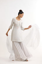 Aaira Sheesh Pearl Dabka Sharara Suit Set