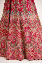 Riwaaz-e-Noor Gotta Patti & Dabka Raw Silk Bridal Lehenga Set
